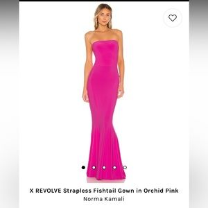 Normal Kamali hot pink fishtail dress